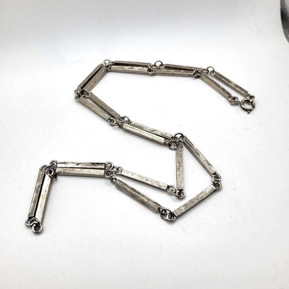 Vintage 90s Bar Chain Necklace Spring Ring 29 in - Picture 5 of 6